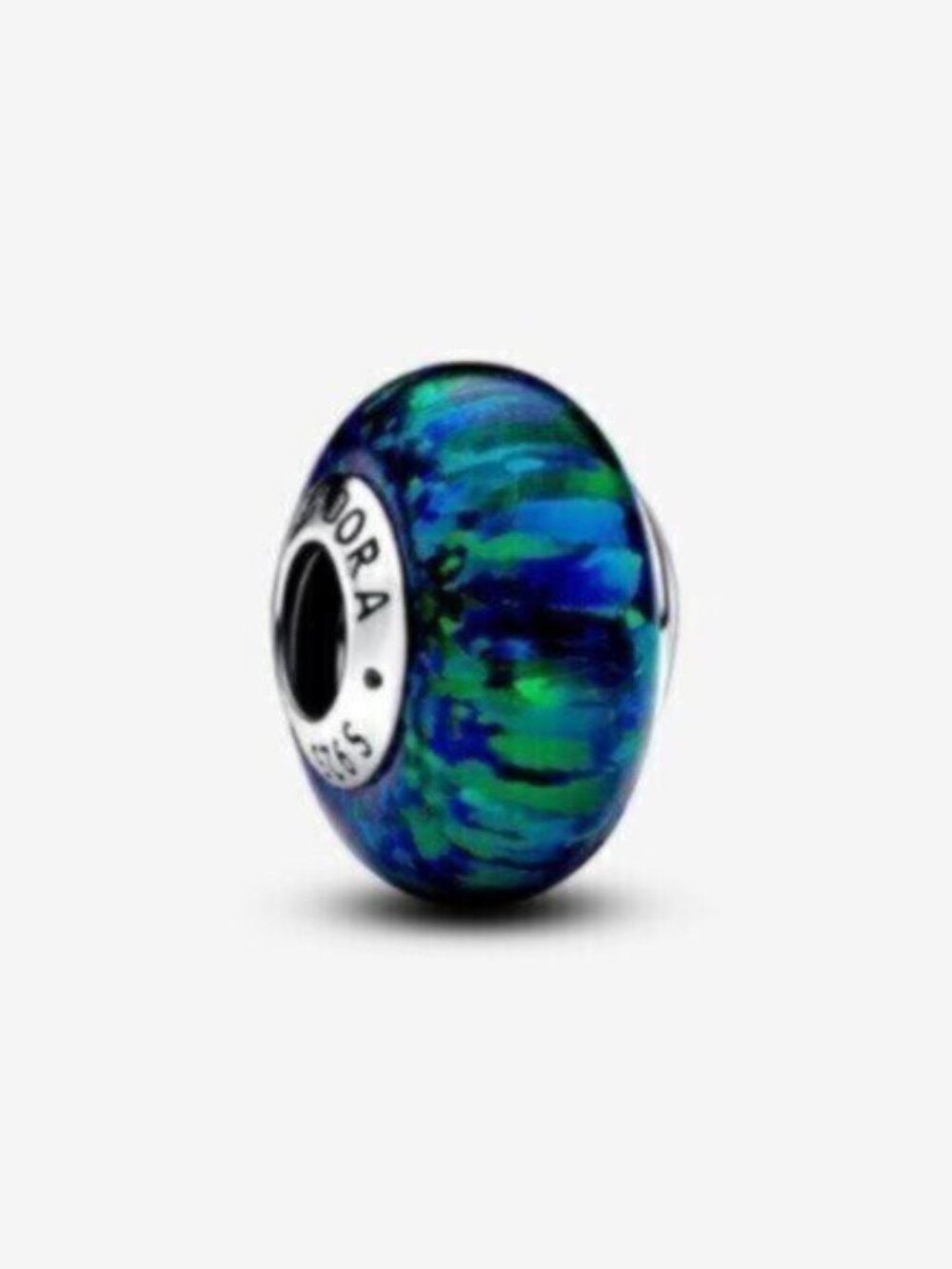 Pandora Blue Green Murano Glass Charm Bead